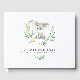 Önskemål för Baby | Bush Baby Koala Baby Shower Gästböcker