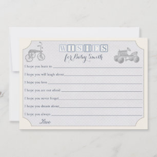Önskemål för Baby Card, babydusch för barn Rådkort