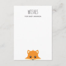 Önskemål för baby. Cute Fox. Råd om trädjordjur
