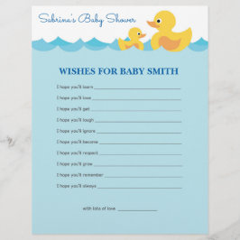 Önskemål för Baby Cute Rubber Anka Baby Shower Gam