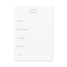 Önskemål för Baby + förutsägelser | Shower Keepsak