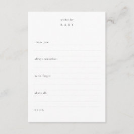 Önskemål för Baby + förutsägelser | Shower Keepsak Anteckningskort