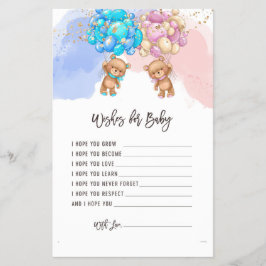 Önskemål för Baby Gender-kalkylspel Flygblad