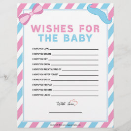 Önskemål för Baby [Gender överraskning] Brevhuvud