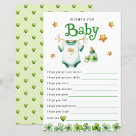 Önskemål för Baby Irish Baby Shower-spelkort