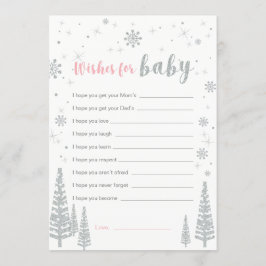 Önskemål för Baby-kort, babystöld för flickor Inbjudningar