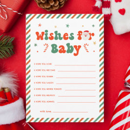 Önskemål för Baby-kort för julbabyskor Inbjudningar