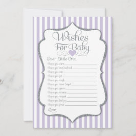 Önskemål för Baby Lavender Lilac Baby Shower Game Inbjudningar