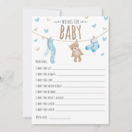 Önskemål för Baby Nalle Blue Boy Game Card Rådkort
