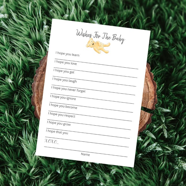 Önskemål för Baby-Nalle-kortet Program (Skapare uppladdad)