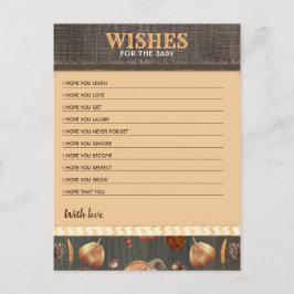 Önskemål för Baby: Pumpkin Boys Baby Shower Vykort