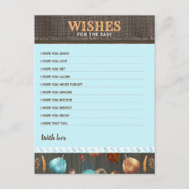 Önskemål för Baby: Pumpkin Boys Baby Shower Vykort