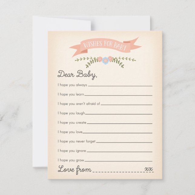 Önskemål för Baby - Spelkort för babyskor (Framsida)