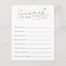 Önskemål för Baby Star Baby Shower Game Card Rådkort