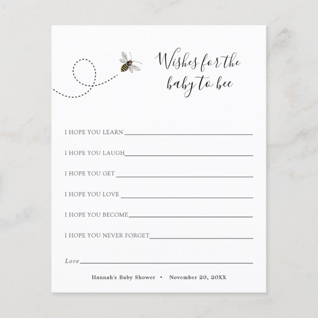 Önskemål för Baby till Bee (Framsida)