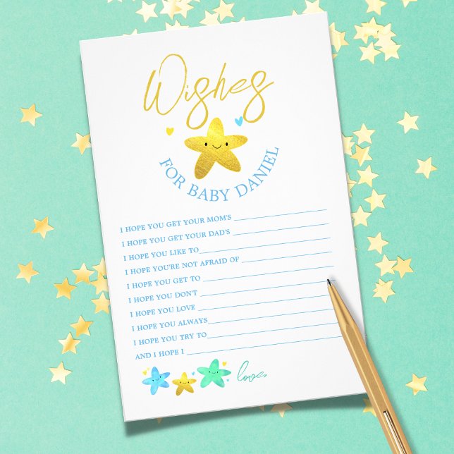 Önskemål för Baby Twinkle Star Baby Shower Game Flygblad (Skapare uppladdad)