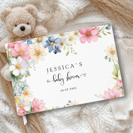 Önskemål för Baby! Wildblomma, babyboj, gästboo Gästböcker