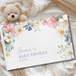 Önskemål för Baby! Wildblomma, babyskor Gästböcker