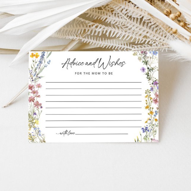 Önskemål för Baby Wildblomsterbabyvykort Tilläggskort (Skapare uppladdad)