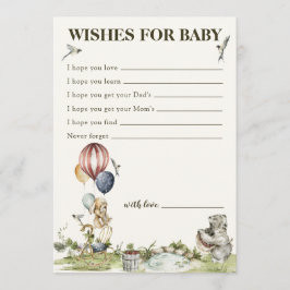 Önskemål för Baby Woodland Kön Neutral Shower Rådkort