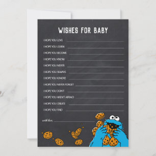 Önskemål för babybabyskor i Cookie Monster Chalkbo Anteckningskort