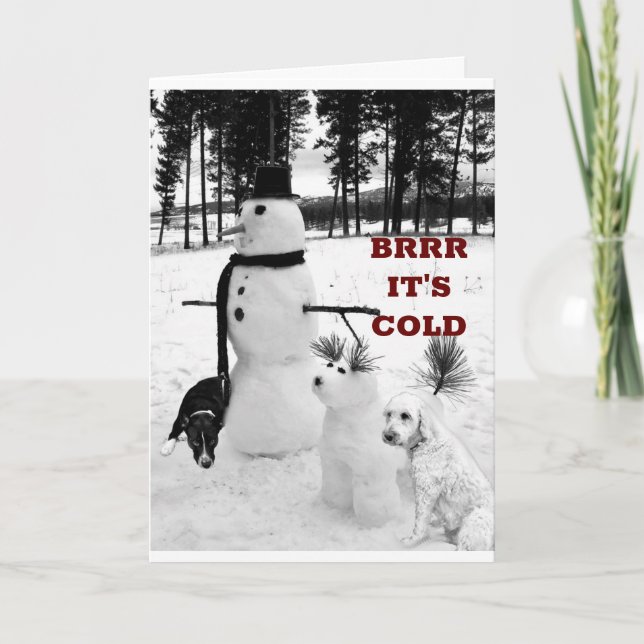 ÖNSKEMÅL FÖR CHRISTMAS FRÅN KALL SNÖGUBBE HELGKORT (Framsida)