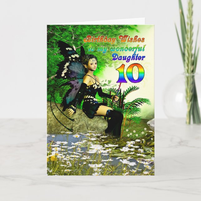 Önskemål för en dotter, 10 från en älv kort (Framsida)