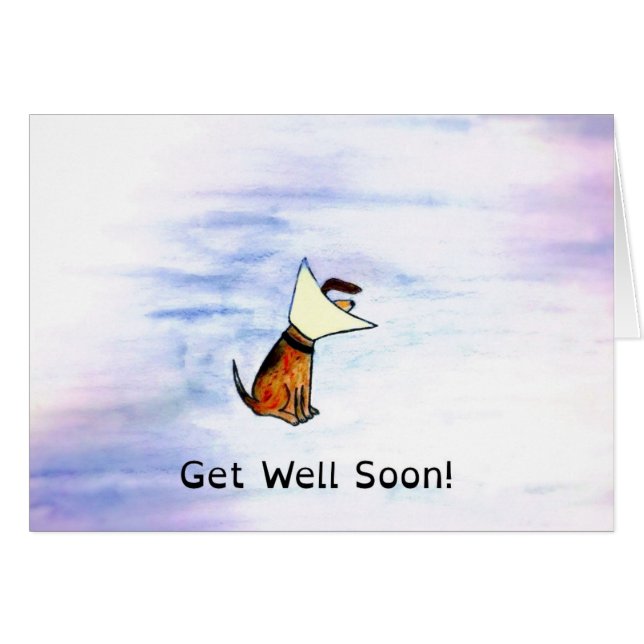 Önskemål för en våt näsa och en Wagging svan OBS Kort (Framsidan Horizontal)