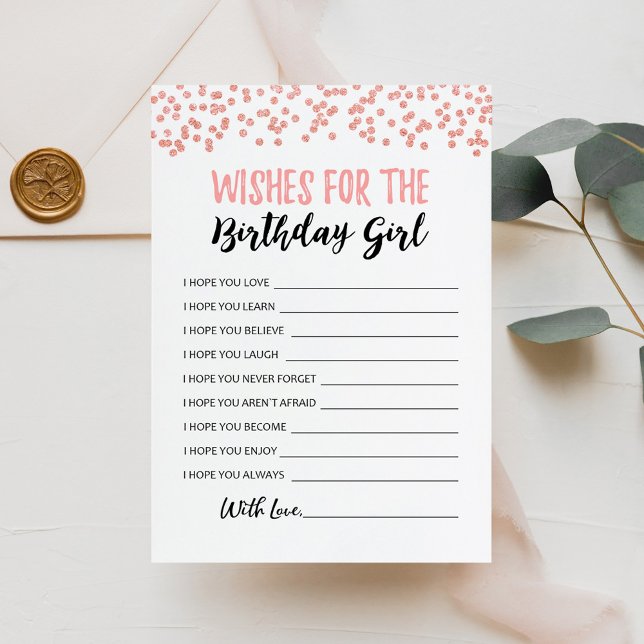 Önskemål för Födelsedagsfest av födelsedagsflicka Inbjudningar (Skapare uppladdad)