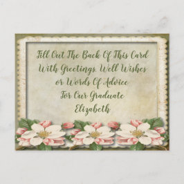 Önskemål for Grad Vintage Advice Studenten Card Vykort