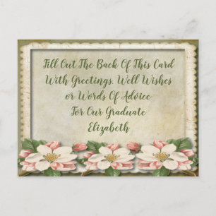 Önskemål for Grad Vintage Advice Studenten Card Vykort