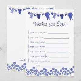 Önskemål för marint babyskor för Baby Inbjudningar