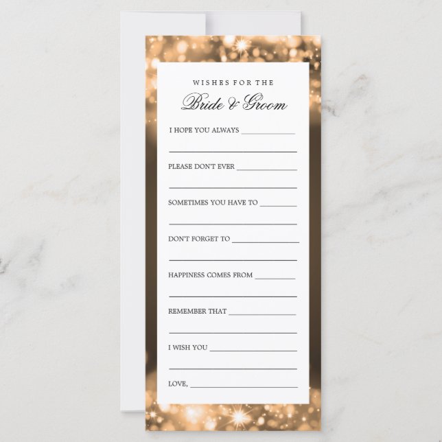 Önskemål för mousserande Ljus av Guld (Framsida)