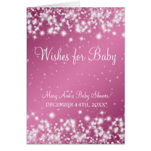 Önskemål för rosor för baby showervintergnistra OBS kort