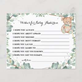 Önskemål för snart att bli Mamma Bear Greenery Sho Flygblad