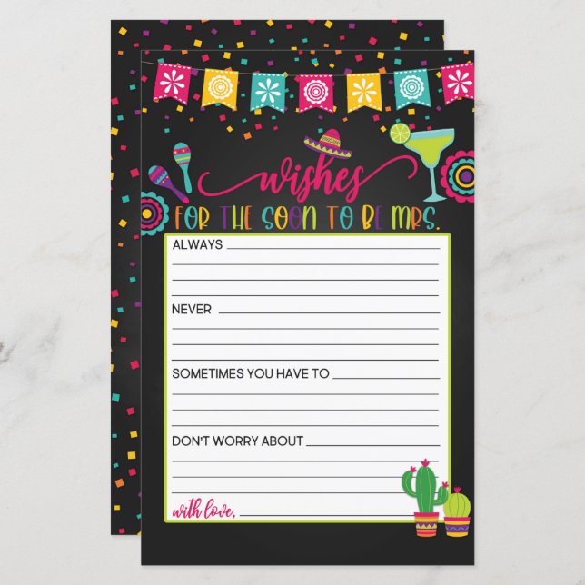 Önskemål för snart till fru. - Fiesta (Fram/baksida)