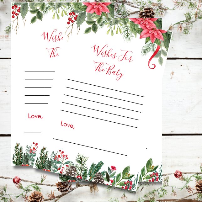 Önskemål för vinterjulklämma för babyduschspel (Skapare uppladdad)