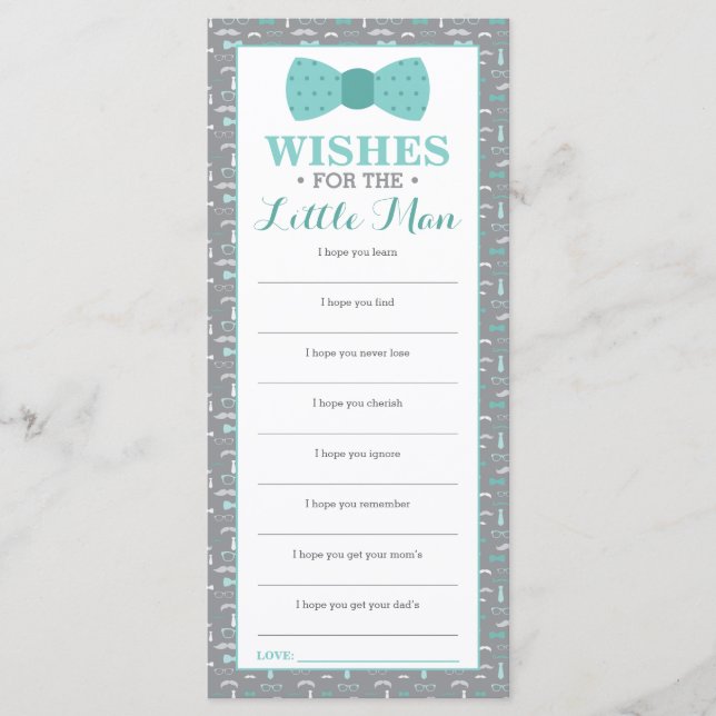 Önskemål-kort, babyskor, lille man, 25-pack (Framsida)