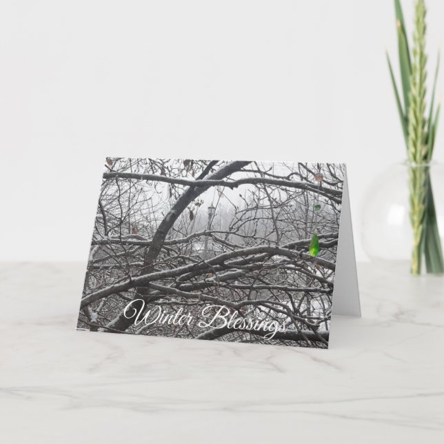 Önskemål-kort för vintervälsignelse av Julhelger Helgkort (Framsida)