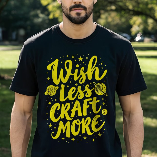 Önskemål, kraft mer - Motiv typografi T Shirt (Skapare uppladdad)