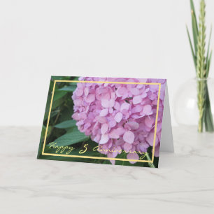 Önskemål Lila Hydrangea Bröllop Kort
