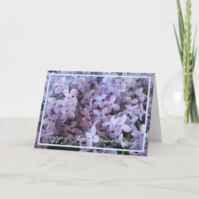 önskemål Lilac-Eleganten på årsdagen Bröllop Kort (Framsida)