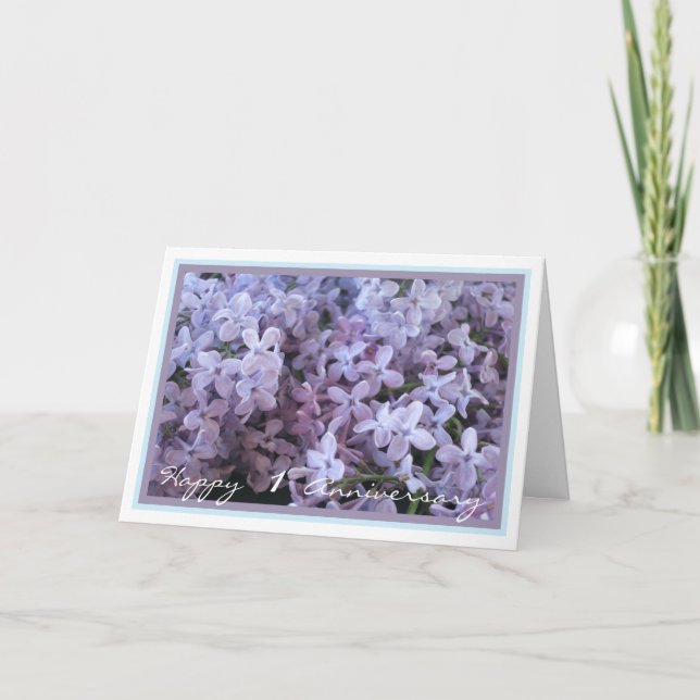 önskemål Lilac-Eleganten på årsdagen Bröllop Kort (Framsida)