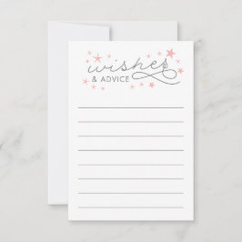 Önskemål och Advice Star Baby Shower-spelkort Rådkort