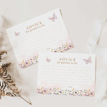Önskemål och handledarminikort för babylift vykort<br><div class="desc">Denna vackra fjärilshuggare som kallas Baby Shower "Råd för blivande föräldrar" kommer att vara en viktig fråga att värna om i åratal. Matchande objekt i vår Elegant Butterfly Girl Baby Shower - Cava Party Design.</div>