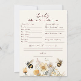 Önskemål om spelförutsägelser för babyskor inbjudningar