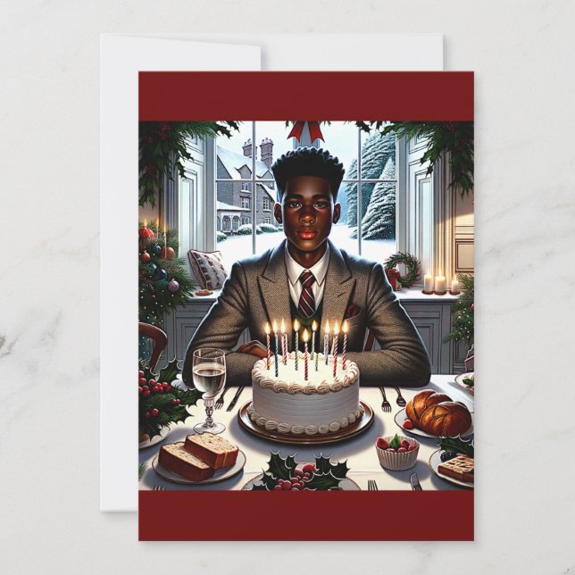 Önskemål på födelsedagen och jul julkort (Framsida)