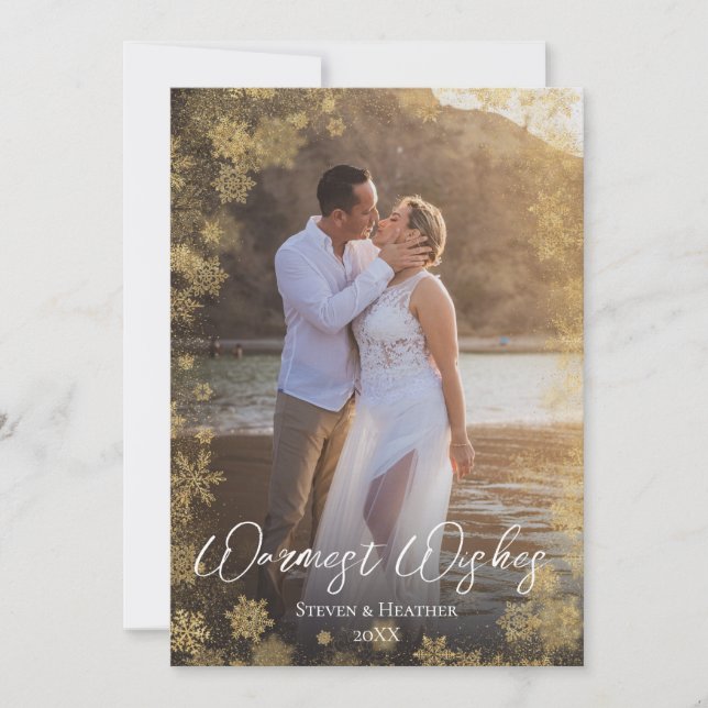 Önskemål par foto med varmaste par julkort (Framsida)