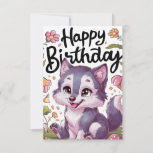 Önskemål Simple Varg Digital Birthday Kort