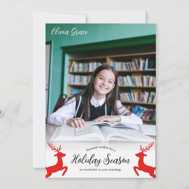 Önskemål till lärare från Student Julkort (Framsida)